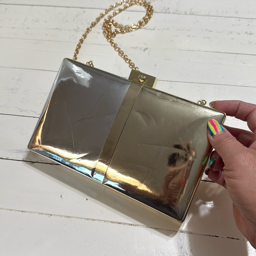 🎀Aldo Crossbody Bag/Purse Two Tone Gold and Silvergold chain over the shoulder